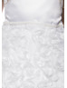 Square Neck Satin Rosette Flower Girl Dress Baby Girl Baptism Dress